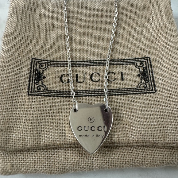 Gucci Heart Necklace - Sterling Silver - Picture 1 of 4